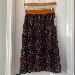 LulaRoe Lola floral midi skirt